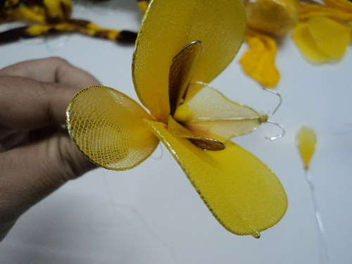 Cách làm lan hồ điệp bằng vải voan